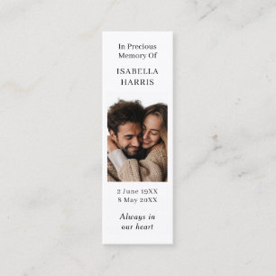 Elegant Chic Memorial Mini Favour Design Business Card