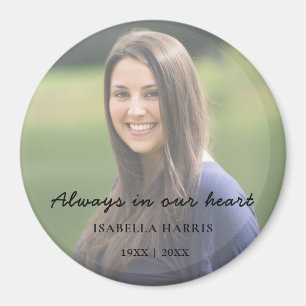 Elegant Chic Memorial Photo Tribute Design Magnet