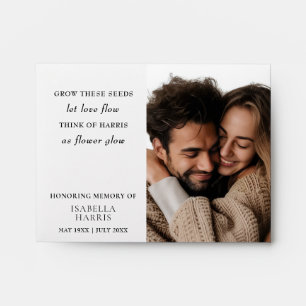 Elegant Chic Memorial Seed Packet Design Envelope