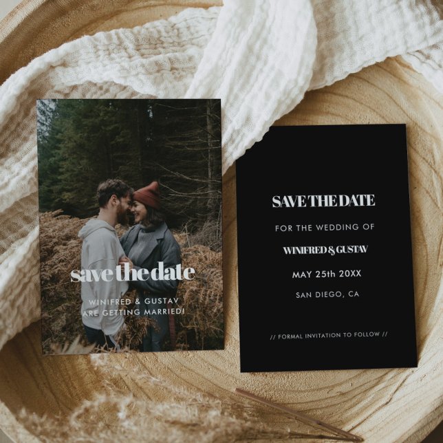 Elegant & chic minimalist photo save the date (Creator Uploaded)