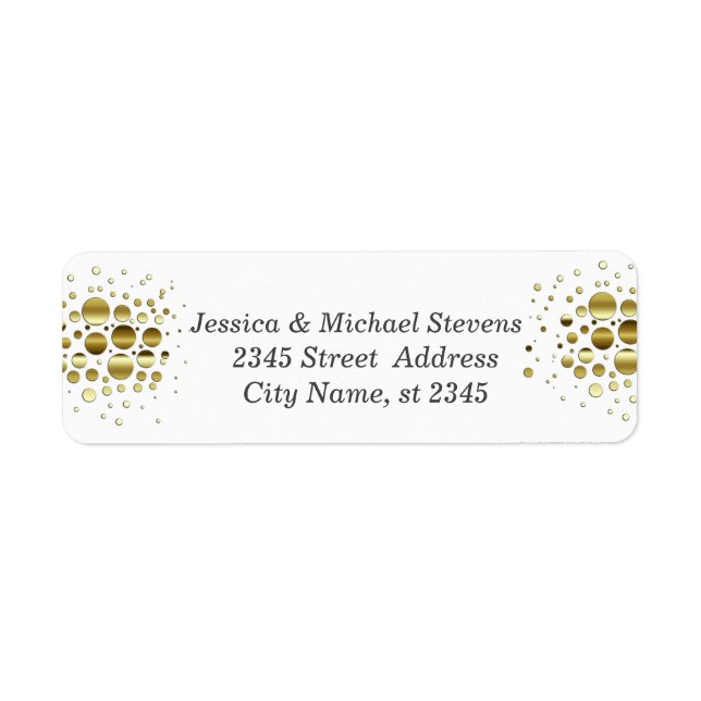 Elegant chic modern faux gold confetti wedding (Front)