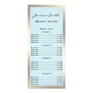 Elegant chic modern luxury faux gold rack card