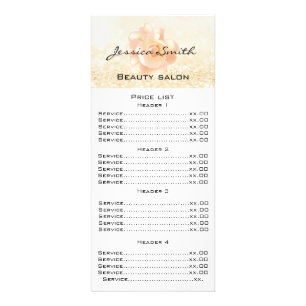 Elegant chic modern luxury rose glittery menu card