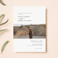 Elegant Chic Modern White Photo Wedding