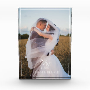 Elegant Chic Monogram Photo Block