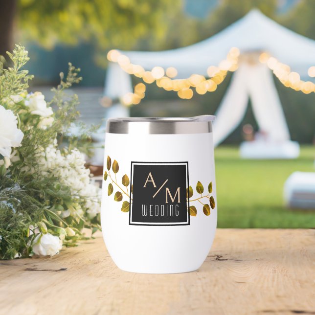 Elegant Chic Monogram White (Wedding)