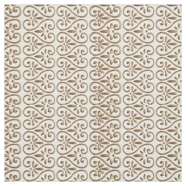 Elegant Chic Ornate Classy Antique Damask Pattern Fabric (Swatch)