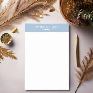 Elegant Chic Pastel Blue Personalised  Post-it Notes
