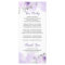 Elegant Chic Pastel Purple Flowers Wedding Program