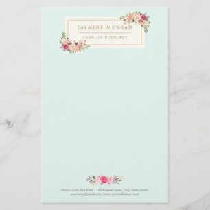 Elegant Chic Pastel Watercolor Floral Boutique Flyer