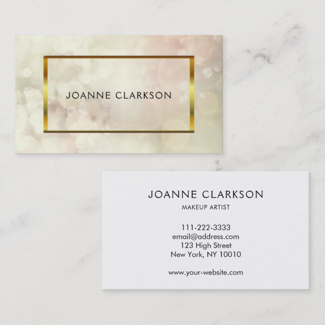 Elegant chic pattern professional business card (Front/Back)