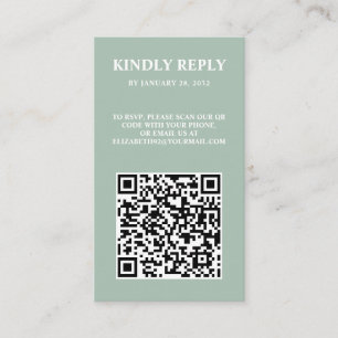 Elegant chic photo QR Code online RSVP Enclosure Card
