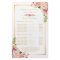 Elegant Chic Pink Floral Beauty Salon Menu