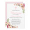 Elegant Chic Pink Floral Christening Baptism