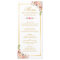 Elegant Chic Pink Floral Gold Frame Wedding Menu
