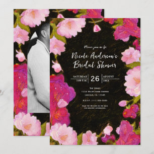 Elegant Chic Pink Floral Spring Flowers Invitation
