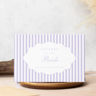 Elegant Chic Preppy Lavender Letters To The Bride Guest Book