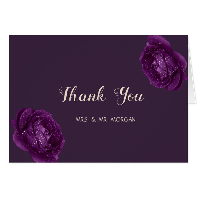 Elegant Chic Purple Roses (Front Horizontal)