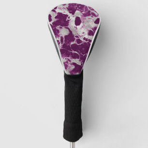 Elegant Chic Purple Violet Abstract Pattern Golf Head Cover