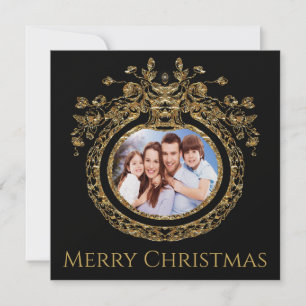 Elegant Chic Regal Photo Christmas Holiday Card