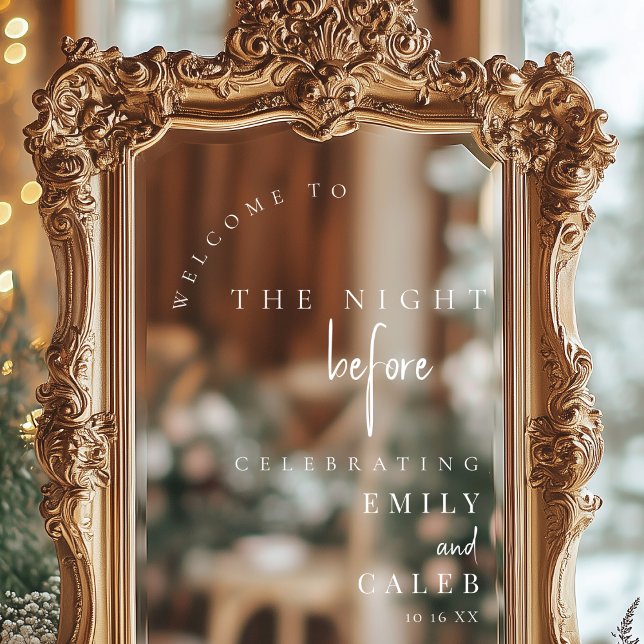 Elegant Chic Rehearsal Dinner Mirror Welcome Sign  (Creator Uploaded)