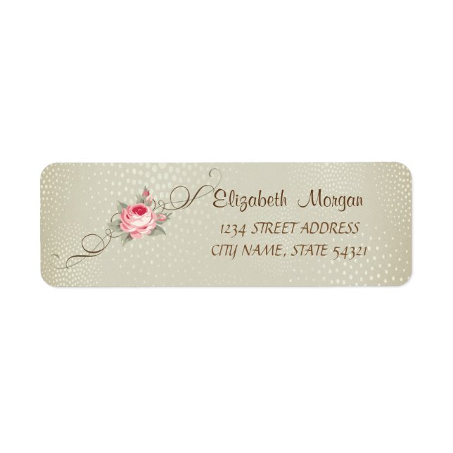 Elegant Chic Romantic, Rose Address Label (Front)