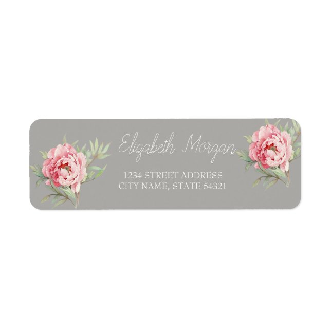 Elegant Chic Romantic  Roses  Address Label (Front)