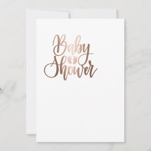 Elegant Chic Rose Gold Glitter Drips Baby Shower Invitation