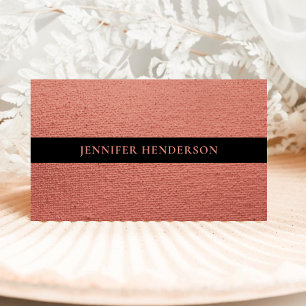 Elegant Chic Rose Gold Pink Girly Typography Business Card