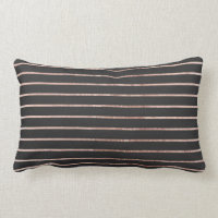 Elegant Chic Rose Gold Stripes and Black