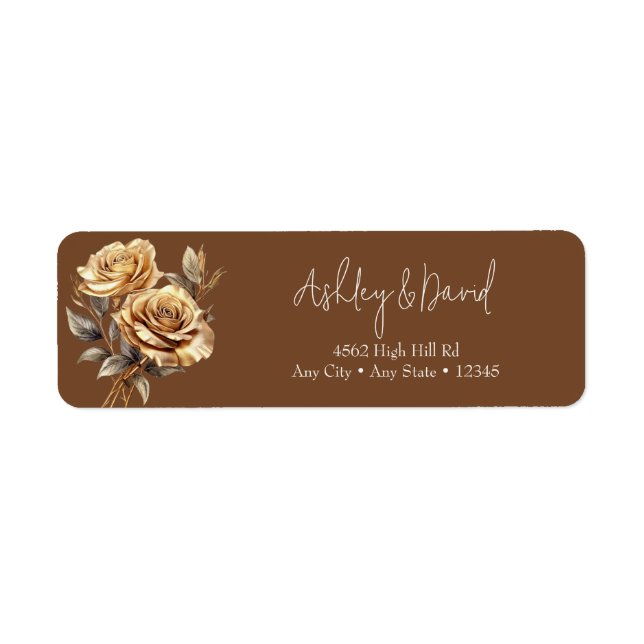 Elegant Chic Rose | Romantic Return Address (Front)