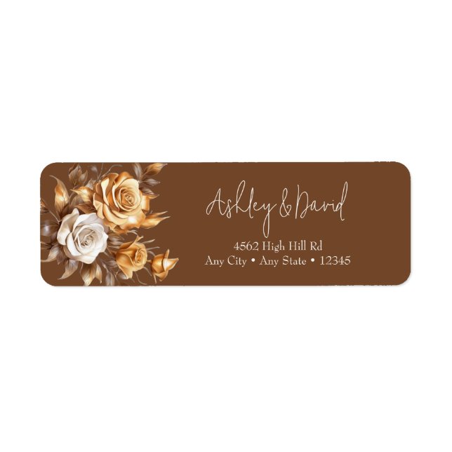 Elegant Chic Rose | Romantic Return Address (Front)