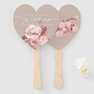 Elegant Chic Rose Wedding Hand Fan