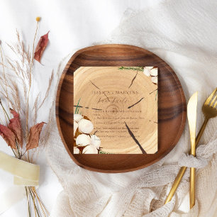 Elegant & Chic Rustic Wedding  fun facts wedding  Napkin