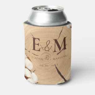 Elegant & Chic Rustic Wedding Wooden Thank You Can Cooler