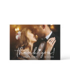 Elegant Chic Script Love Heart Wedding Photo