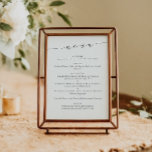 Elegant Chic Script Wedding Menu Template in White<br><div class="desc">This customisable printed menu adds a sophisticated and polished touch to your dining experience. Featuring a clean layout with elegant calligraphy at the top, it lists the appetizer, starter, main course options, and dessert in an easy-to-read format. Perfect for weddings, rehearsal dinners, or any formal event, these menus guide your...</div>