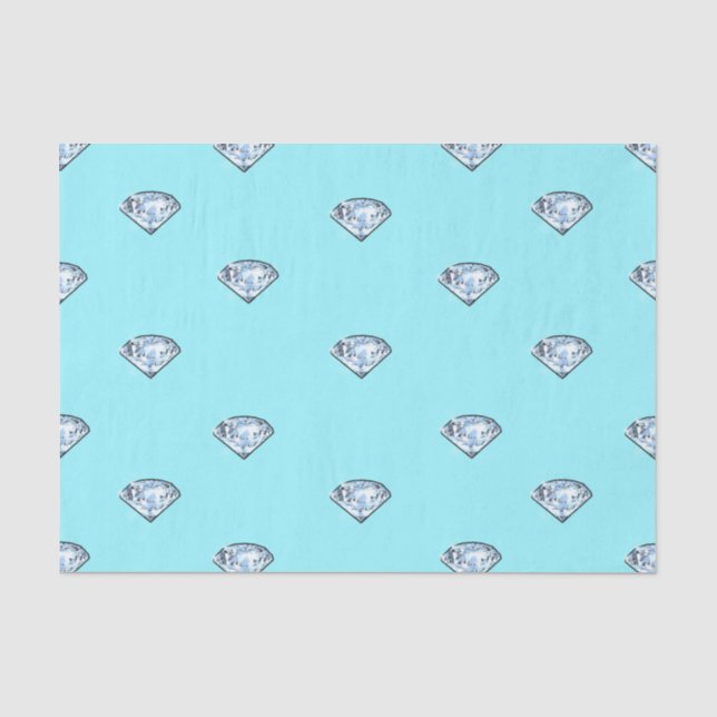 Elegant Chic Shiny Diamonds Girly Tissue Paper (Front)