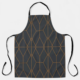 Elegant, chic, simple, luxurious line pattern art apron