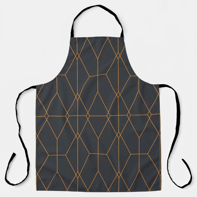 Elegant, chic, simple, luxurious line pattern art apron (Front)