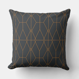 Elegant, chic, simple, luxurious line pattern art cushion