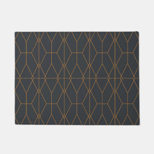 Elegant, chic, simple, luxurious line pattern art doormat