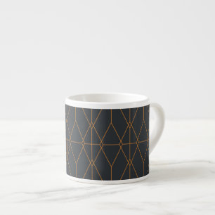 Elegant, chic, simple, luxurious line pattern art espresso cup