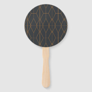 Elegant, chic, simple, luxurious line pattern art hand fan