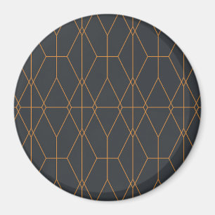 Elegant, chic, simple, luxurious line pattern art magnet
