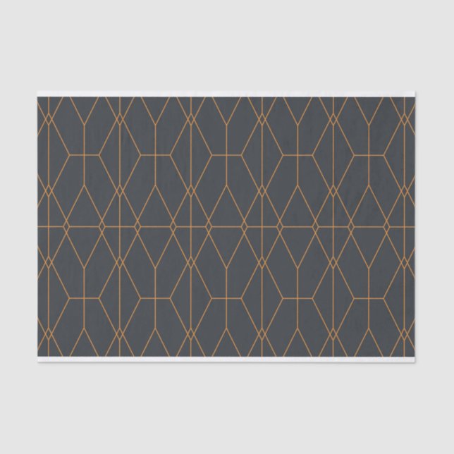 Elegant, chic, simple, luxurious line pattern art tissue paper (Front)