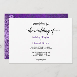 Elegant Chic Simple Minimalist Script Wedding Invitation