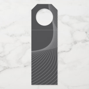 Elegant, chic, simple, modern graphic pattern art bottle tag