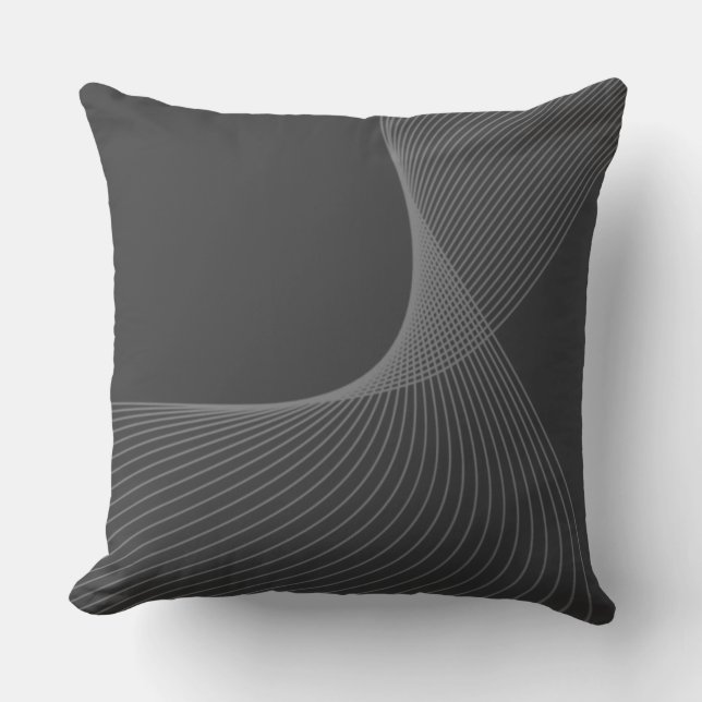 Elegant, chic, simple, modern graphic pattern art cushion (Front)