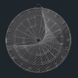 Elegant, chic, simple, modern graphic pattern art dartboard<br><div class="desc">Elegant,  chic,  abstract background made with repeated curvy lines in motion abstraction. Simple,  modern,  creative geometric graphic art in tones of grey color.</div>